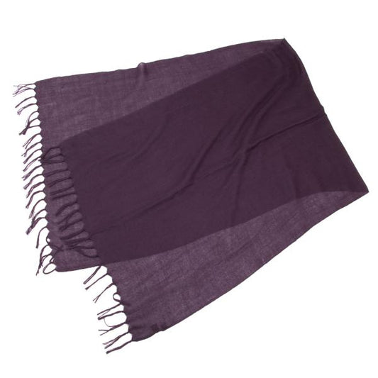 CHANEL Cashmere Silk Blend Scarf Purple