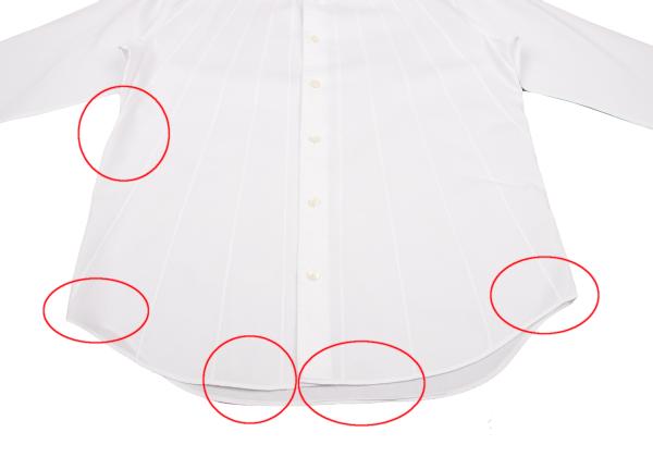 ISSEY MIYAKE MEN Front Panel Design Long Sleeve Shirt White Size 2