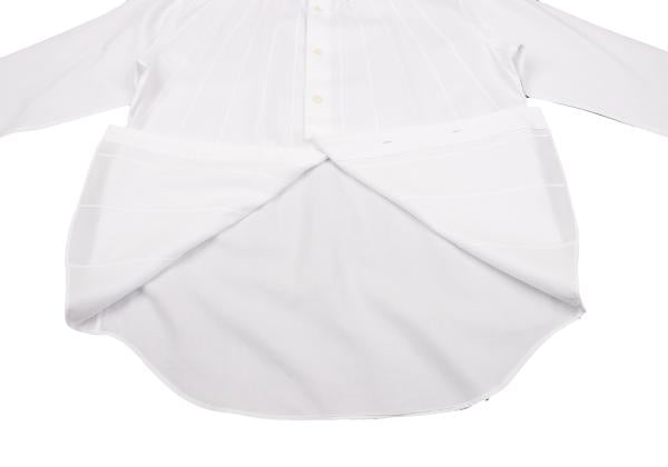 ISSEY MIYAKE MEN Front Panel Design Long Sleeve Shirt White Size 2