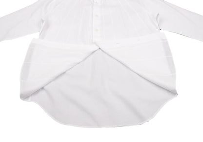 ISSEY MIYAKE MEN Front Panel Design Long Sleeve Shirt White Size 2