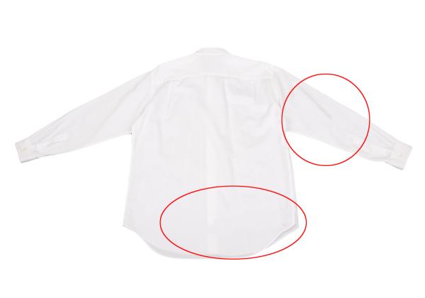 ISSEY MIYAKE MEN Front Panel Design Long Sleeve Shirt White Size 2
