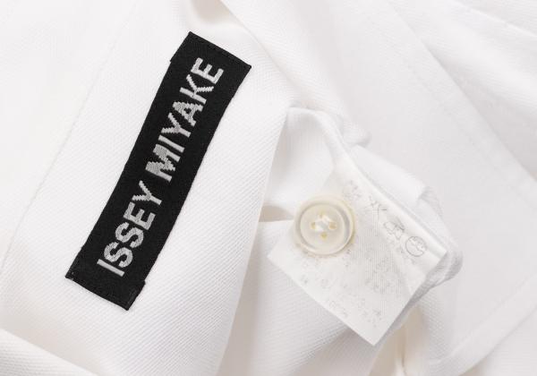 ISSEY MIYAKE MEN Front Panel Design Long Sleeve Shirt White Size 2