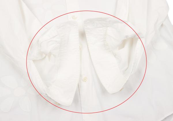 ISSEY MIYAKE MEN Front Flower Patch Long Sleeve Shirt White Size 2