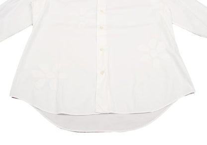 ISSEY MIYAKE MEN Front Flower Patch Long Sleeve Shirt White Size 2