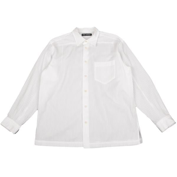 ISSEY MIYAKE MEN 3D Stripe Long Sleeve Shirt White Size 2