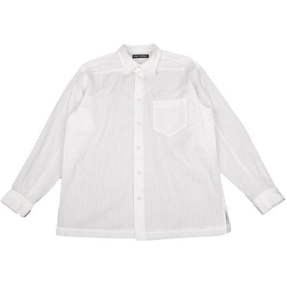 ISSEY MIYAKE MEN 3D Stripe Long Sleeve Shirt White Size 2