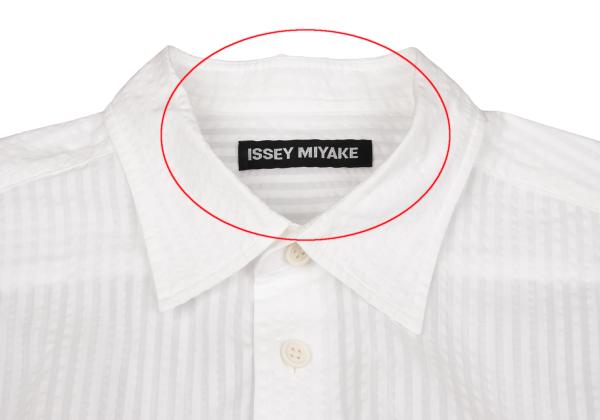 ISSEY MIYAKE MEN 3D Stripe Long Sleeve Shirt White Size 2