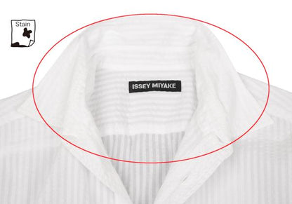 ISSEY MIYAKE MEN 3D Stripe Long Sleeve Shirt White Size 2