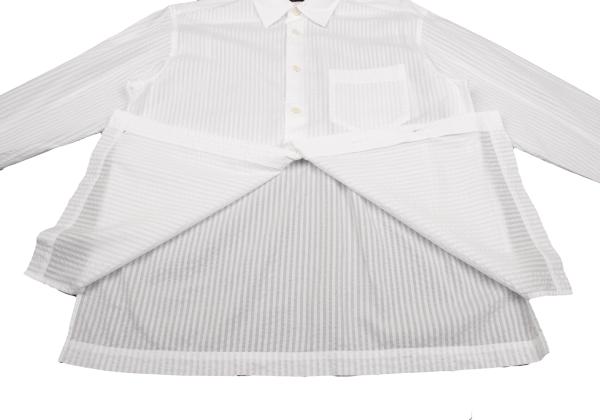 ISSEY MIYAKE MEN 3D Stripe Long Sleeve Shirt White Size 2