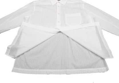 ISSEY MIYAKE MEN 3D Stripe Long Sleeve Shirt White Size 2
