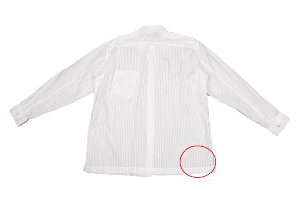 ISSEY MIYAKE MEN 3D Stripe Long Sleeve Shirt White Size 2