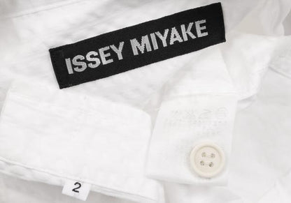 ISSEY MIYAKE MEN 3D Stripe Long Sleeve Shirt White Size 2
