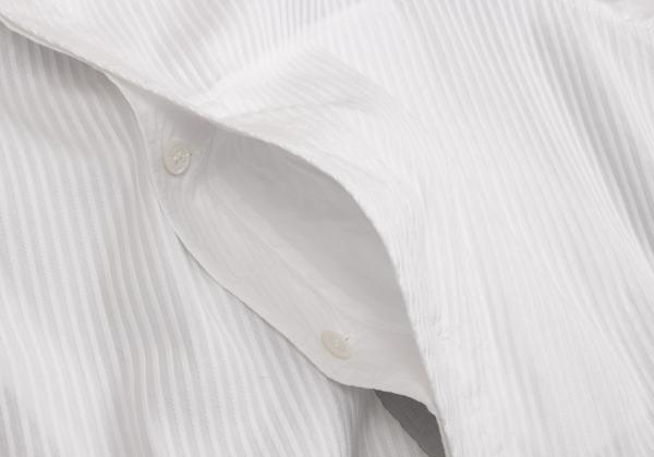 ISSEY MIYAKE MEN Front Bias Pleat Long Sleeve Shirt White Size 2