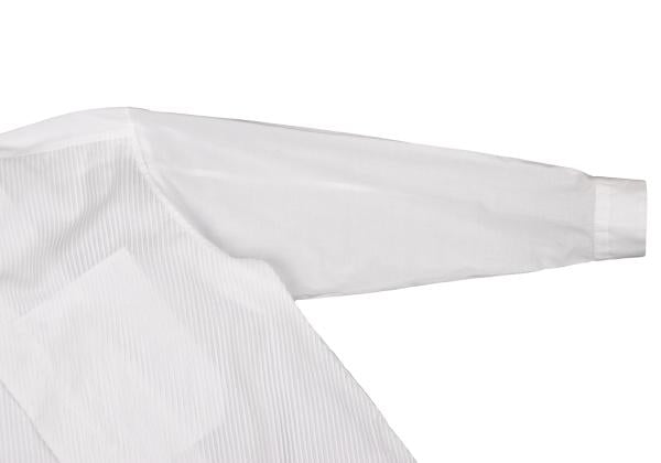 ISSEY MIYAKE MEN Front Bias Pleat Long Sleeve Shirt White Size 2