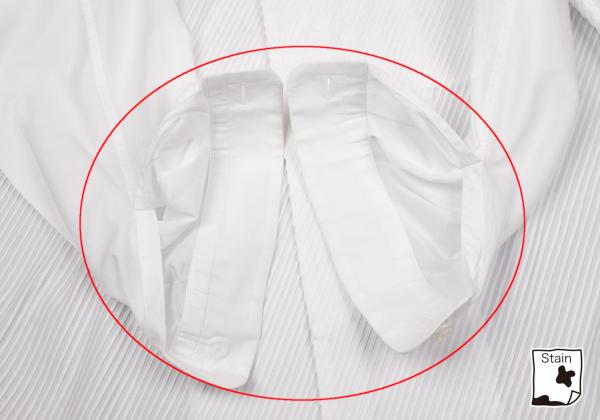 ISSEY MIYAKE MEN Front Bias Pleat Long Sleeve Shirt White Size 2