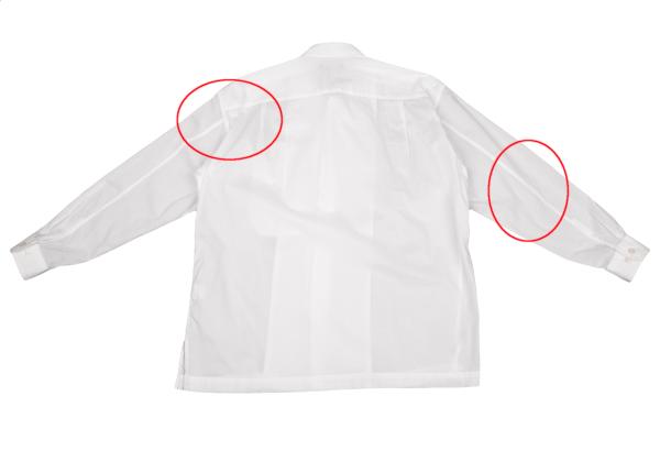 ISSEY MIYAKE MEN Front Bias Pleat Long Sleeve Shirt White Size 2