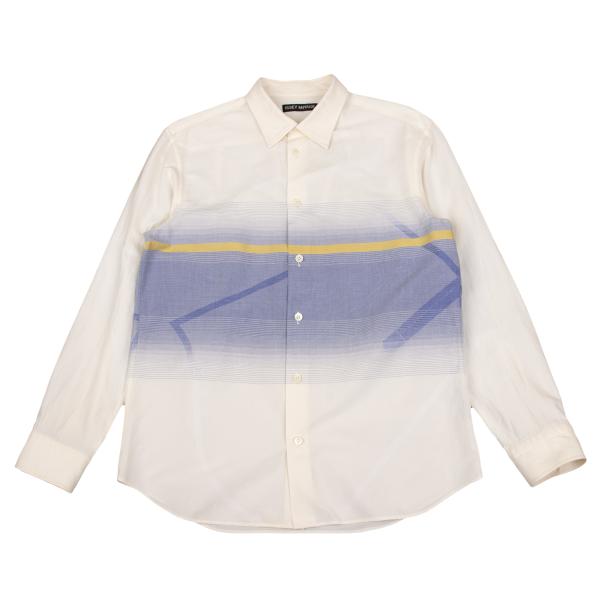 ISSEY MIYAKE MEN A-POC INSIDE Shirt Cream/Blue Size 2