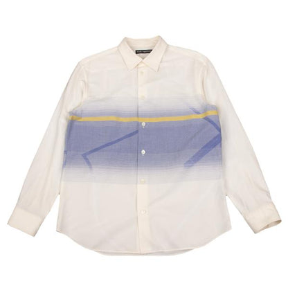 ISSEY MIYAKE MEN A-POC INSIDE Shirt Cream/Blue Size 2
