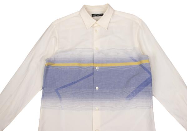 ISSEY MIYAKE MEN A-POC INSIDE Shirt Cream/Blue Size 2