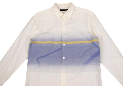 ISSEY MIYAKE MEN A-POC INSIDE Shirt Cream/Blue Size 2
