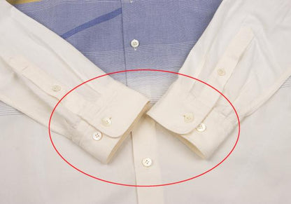 ISSEY MIYAKE MEN A-POC INSIDE Shirt Cream/Blue Size 2