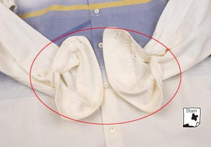 ISSEY MIYAKE MEN A-POC INSIDE Shirt Cream/Blue Size 2