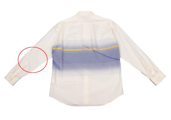 ISSEY MIYAKE MEN A-POC INSIDE Shirt Cream/Blue Size 2