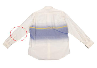 ISSEY MIYAKE MEN A-POC INSIDE Shirt Cream/Blue Size 2