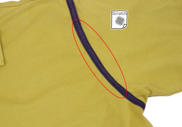 ISSEY MIYAKE MEN Piping Design Polo Yellow Green Size 2