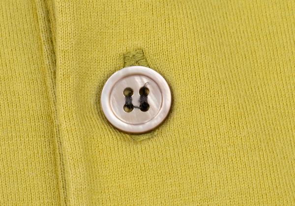 ISSEY MIYAKE MEN Piping Design Polo Yellow Green Size 2