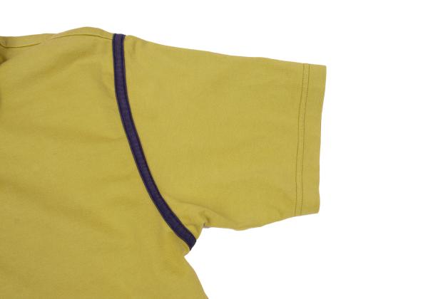 ISSEY MIYAKE MEN Piping Design Polo Yellow Green Size 2