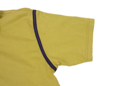 ISSEY MIYAKE MEN Piping Design Polo Yellow Green Size 2
