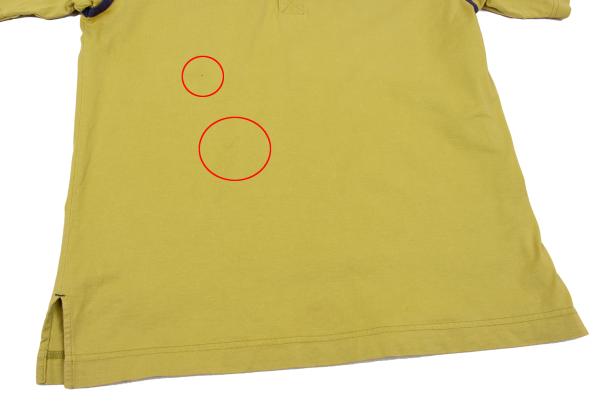 ISSEY MIYAKE MEN Piping Design Polo Yellow Green Size 2