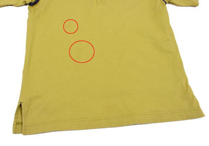 ISSEY MIYAKE MEN Piping Design Polo Yellow Green Size 2