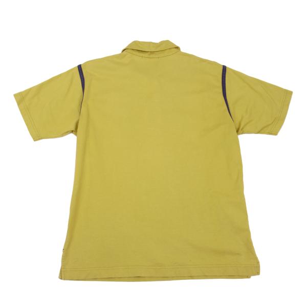 ISSEY MIYAKE MEN Piping Design Polo Yellow Green Size 2