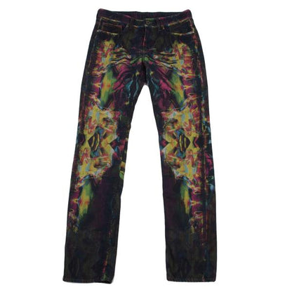 ISSEY MIYAKE MEN 14AW Kaleidoscope Yellow Multi Jeans Size 2