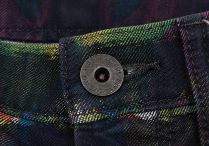 ISSEY MIYAKE MEN 14AW Kaleidoscope Yellow Multi Jeans Size 2