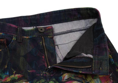 ISSEY MIYAKE MEN 14AW Kaleidoscope Yellow Multi Jeans Size 2