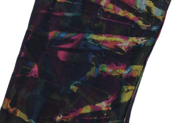 ISSEY MIYAKE MEN 14AW Kaleidoscope Yellow Multi Jeans Size 2