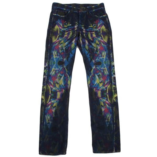 ISSEY MIYAKE MEN 14AW Kaleidoscope Blue Multi Jeans Size 2