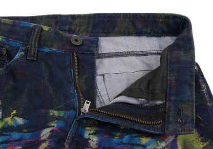 ISSEY MIYAKE MEN 14AW Kaleidoscope Blue Multi Jeans Size 2