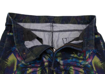ISSEY MIYAKE MEN 14AW Kaleidoscope Blue Multi Jeans Size 2