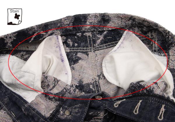 ISSEY MIYAKE MEN Indigo Sunflower Jacquard Denim Size 2