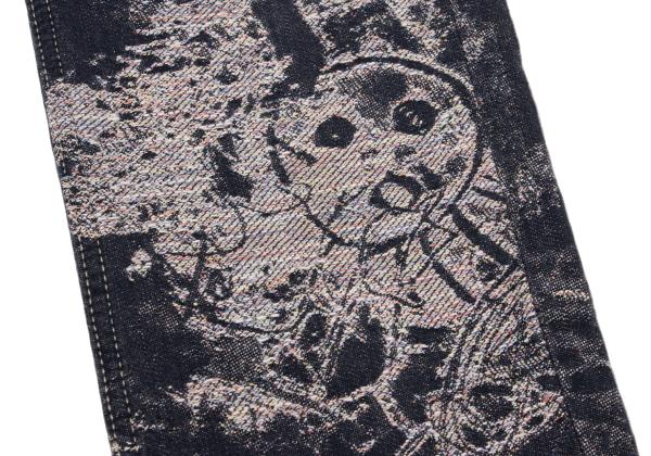 ISSEY MIYAKE MEN Indigo Sunflower Jacquard Denim Size 2