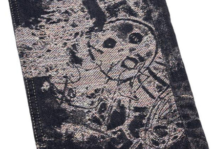 ISSEY MIYAKE MEN Indigo Sunflower Jacquard Denim Size 2