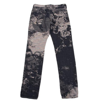 ISSEY MIYAKE MEN Indigo Sunflower Jacquard Denim Size 2