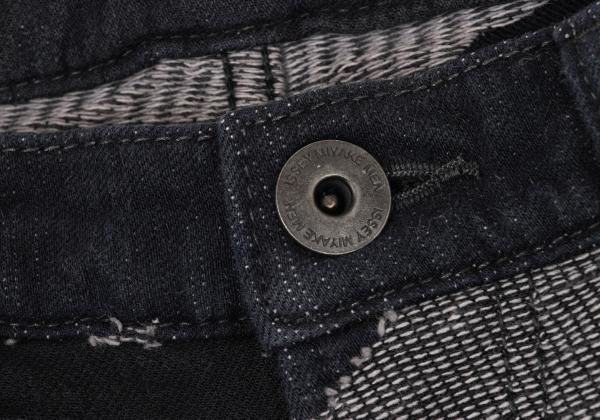 ISSEY MIYAKE MEN Indigo Graphic Jacquard Denim Size 3