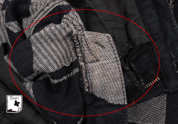 ISSEY MIYAKE MEN Indigo Graphic Jacquard Denim Size 3