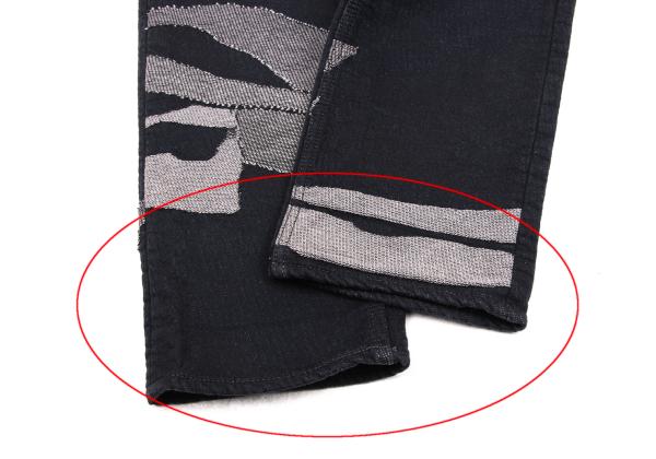ISSEY MIYAKE MEN Indigo Graphic Jacquard Denim Size 3