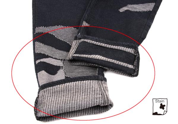 ISSEY MIYAKE MEN Indigo Graphic Jacquard Denim Size 3